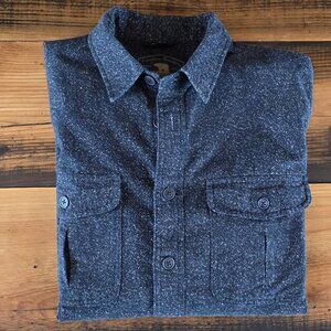 Freedom Foundry Dry Goods Men's Flannel Shirt Jacket Size Medium Black & White